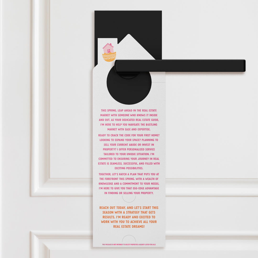 Egg-xquisite Homes Just Waiting For You Door Hangers Season Door Hanger Market Dwellings