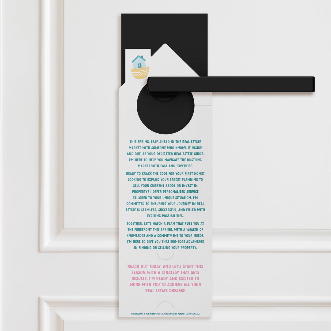 Egg-xquisite Homes Just Waiting For You Door Hangers Season Door Hanger Market Dwellings