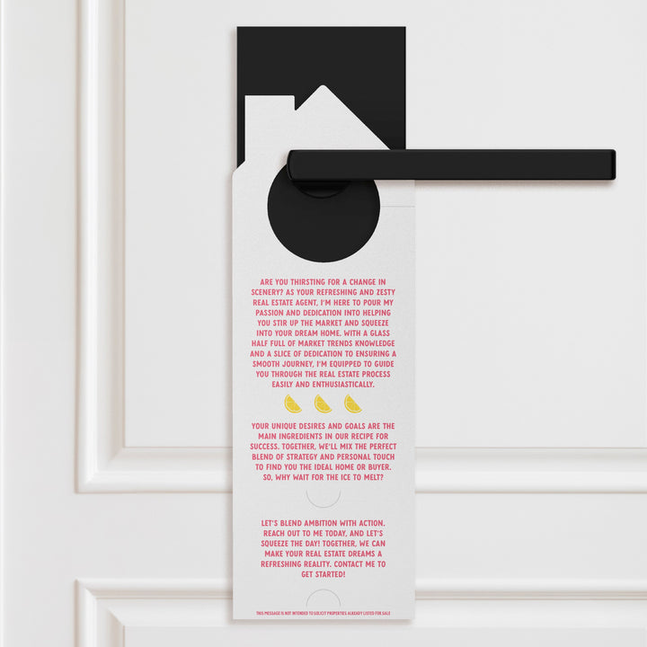 Let's Make Your Real Estate Dreams A Refreshing Reality! Door Hangers Season Door Hanger Market Dwellings