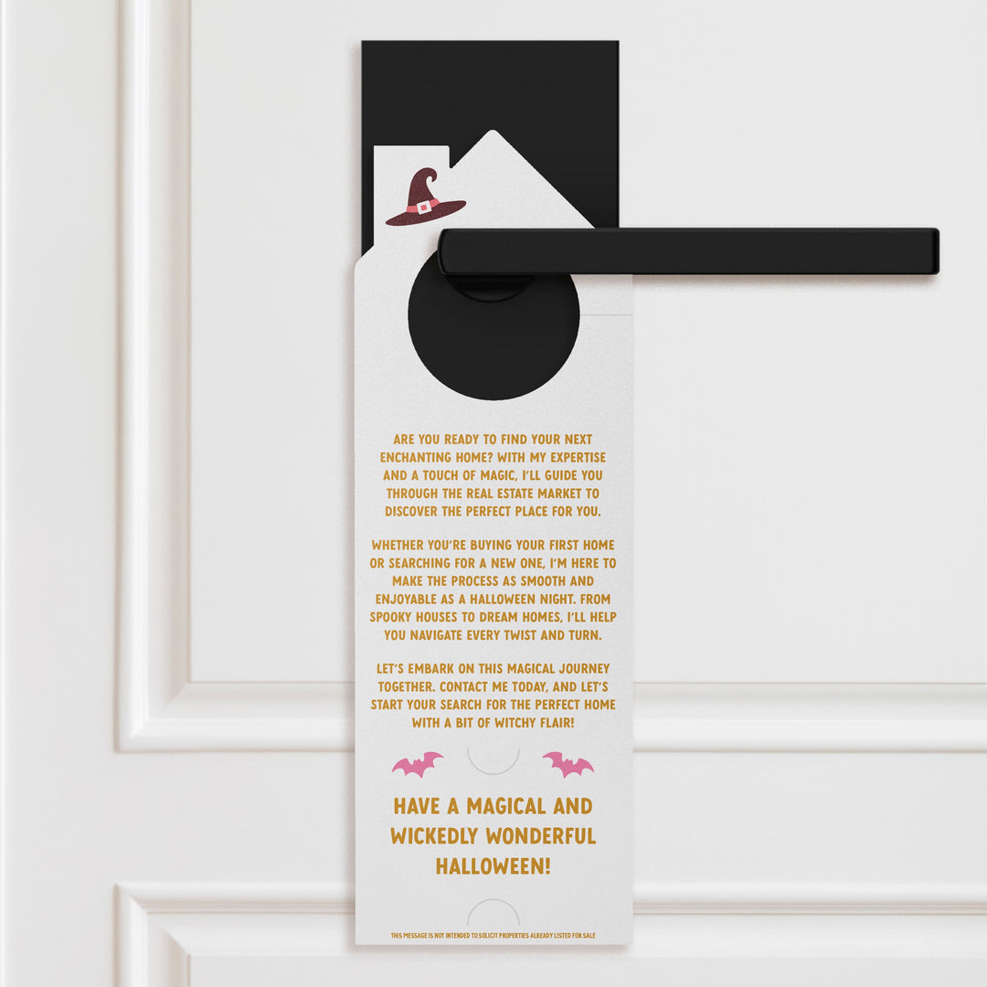 Witch Way To Your New Home? I'll Show You! Door Hangers Holiday Door Hanger Market Dwellings