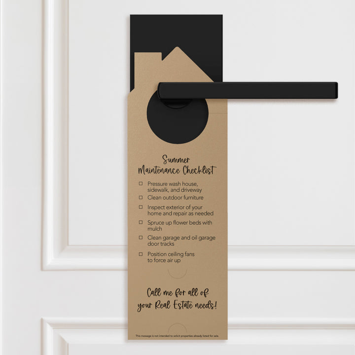 Hello Summer Real Estate Maintenance Checklist Door Hangers Season Door Hanger Market Dwellings