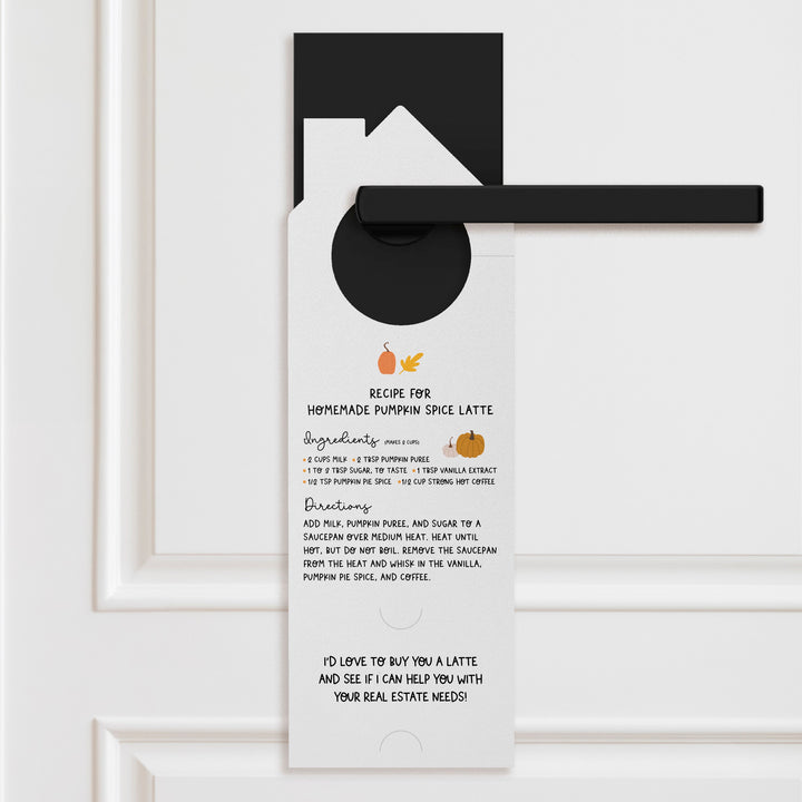 Pumpkin Spice Latte Recipe Door Hangers Season Door Hanger Market Dwellings