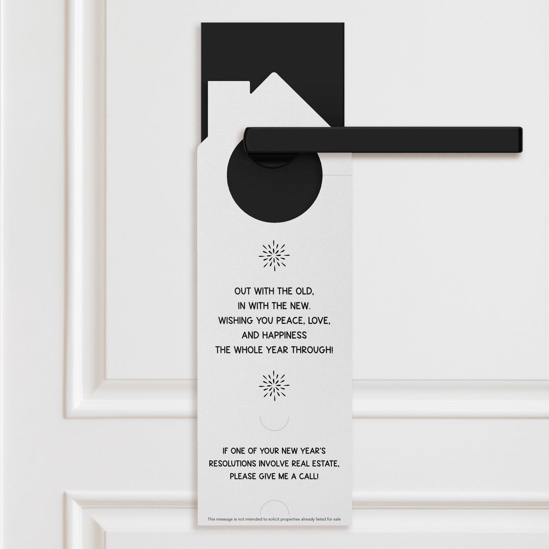 Happy New Year Door Hangers Holiday Door Hanger Market Dwellings