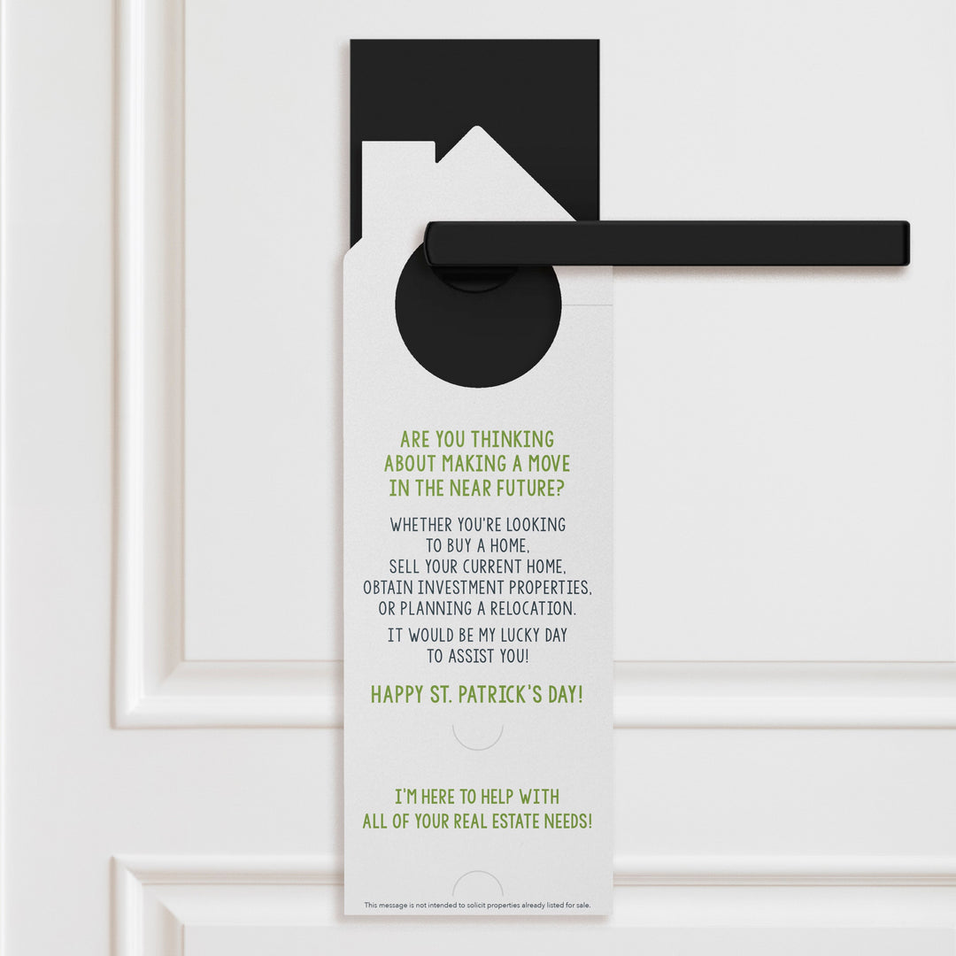 Don't Rely on Luck to Find Your Dream Home Door Hangers Holiday Door Hanger Market Dwellings