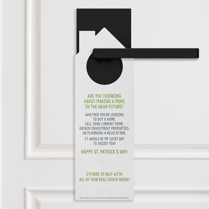 Don't Rely on Luck to Find Your Dream Home Door Hangers Holiday Door Hanger Market Dwellings