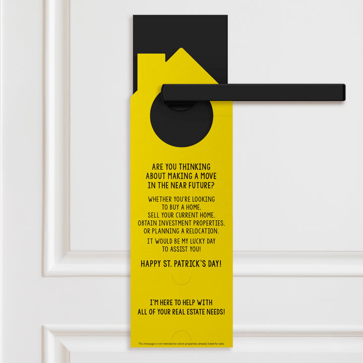 Don't Rely on Luck to Find Your Dream Home Door Hangers Door Hangers Holiday Door Hanger Market Dwellings