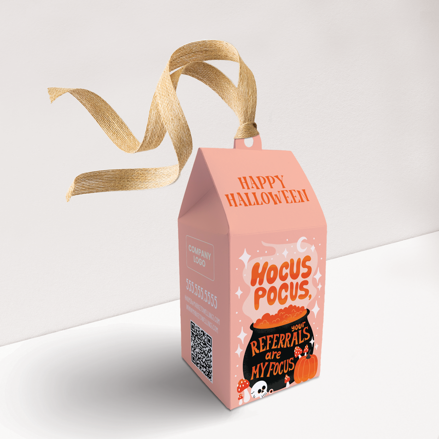 Hocus Pocus, Your Referrals Are My Focus Pop By Box | Real Estate | 69-BX1 Holiday Pop By Box Market Dwellings