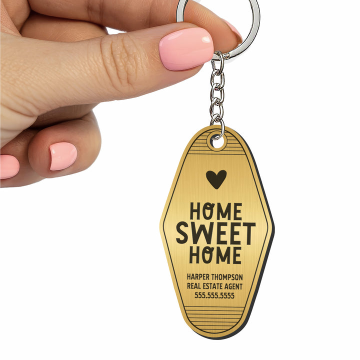 Customizable Home Sweet Home Keychains Keychain Market Dwellings