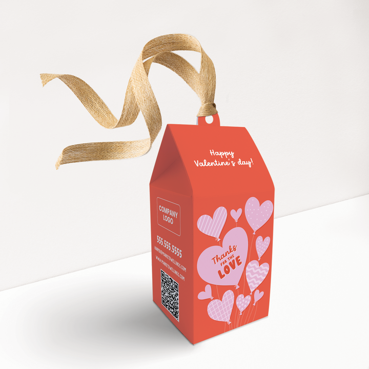 Thanks For The Love Valentine's Day Pop By Box | Real Estate | 34-BX1-AB Holiday Pop By Box Market Dwellings TOMATO RED