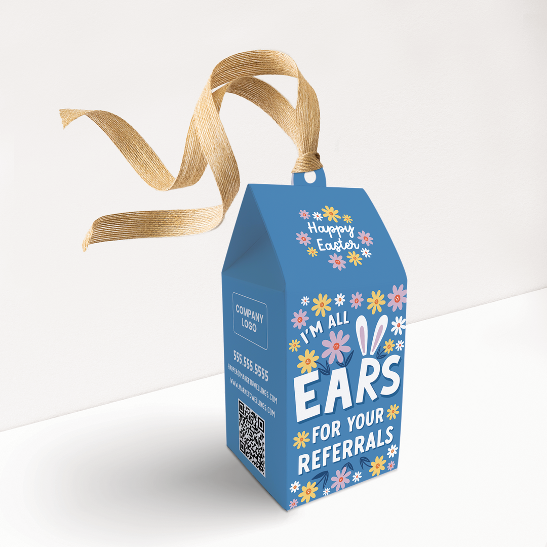I'm All Ears For Your Referrals Pop By Box | Real Estate | 50-BX1 Holiday Pop By Box Market Dwellings