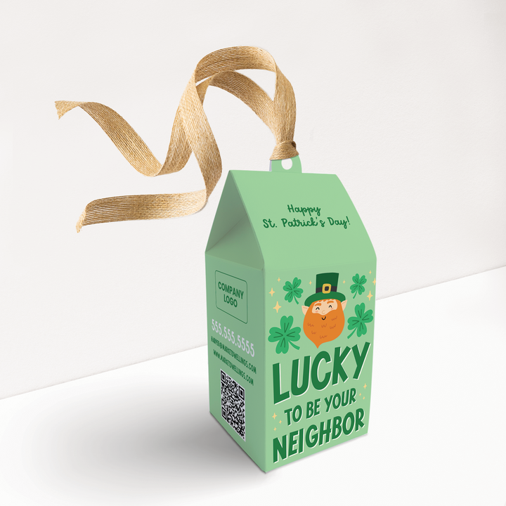 Lucky To Be Your Neighbor St. Patrick's Day Pop By Box | Real Estate | 40-BX1 Holiday Pop By Box Market Dwellings