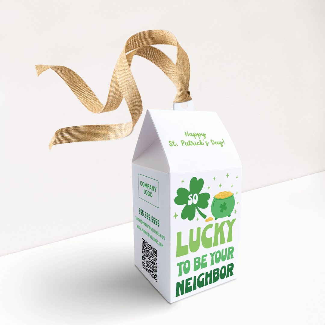 So Lucky To Be Your Neighbor St. Patrick's Day Pop By Box | Real Estate | 41-BX1 Holiday Pop By Box Market Dwellings