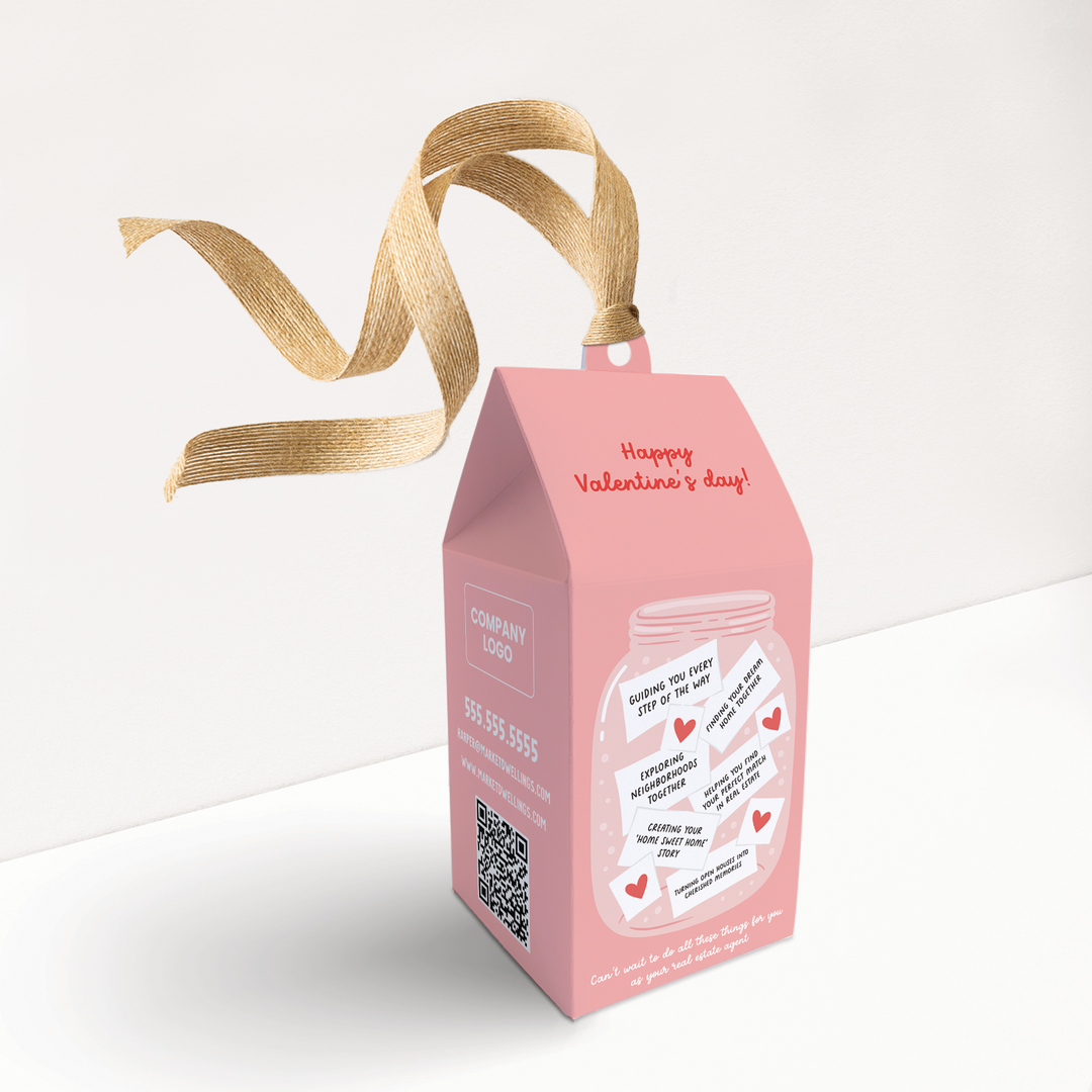 Valentine's Day Wish Jar Pop By Box | Real Estate | 28-BX1-AB Holiday Pop By Box Market Dwellings PINK SHERBET