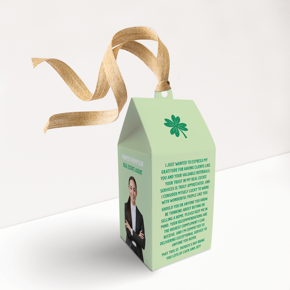 Lucky To Have You And Your Referrals St. Patrick's Day Pop By Box | Real Estate | 43-BX1-AB Holiday Pop By Box Market Dwellings