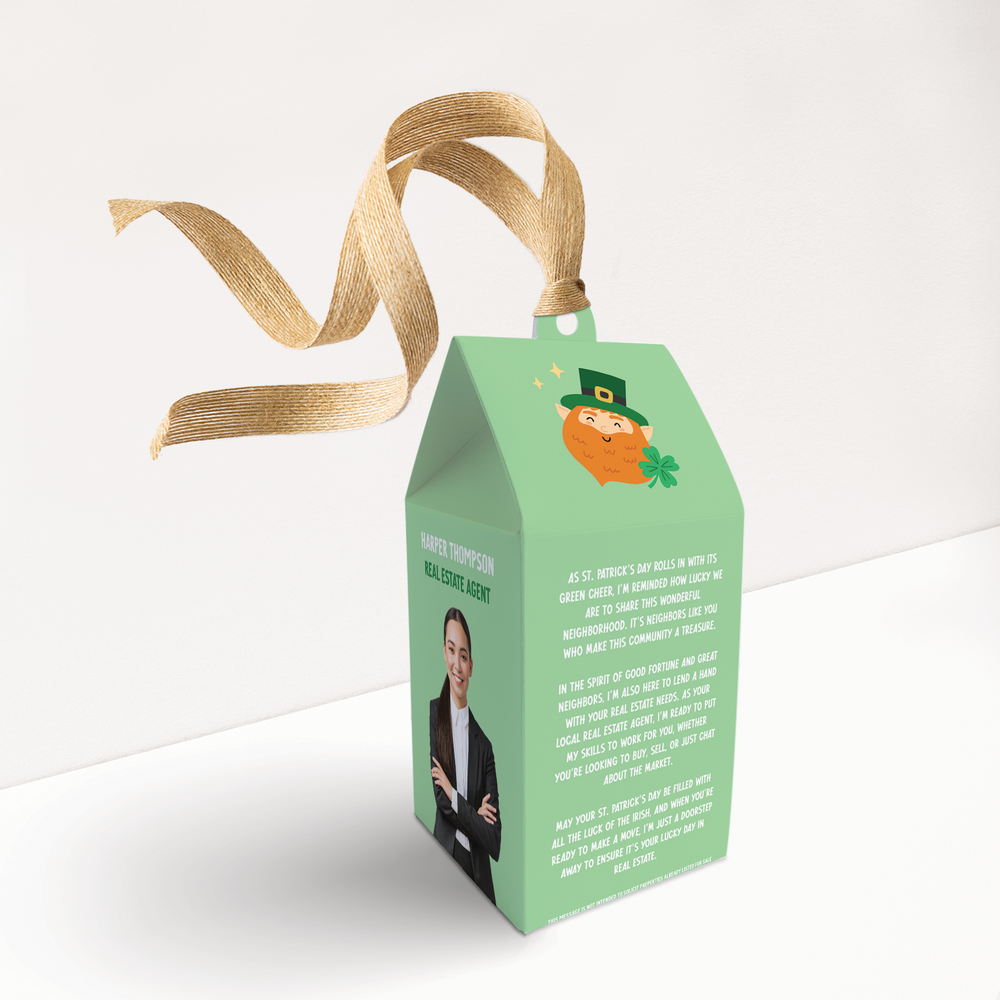 Lucky To Be Your Neighbor St. Patrick's Day Pop By Box | Real Estate | 40-BX1 Holiday Pop By Box Market Dwellings