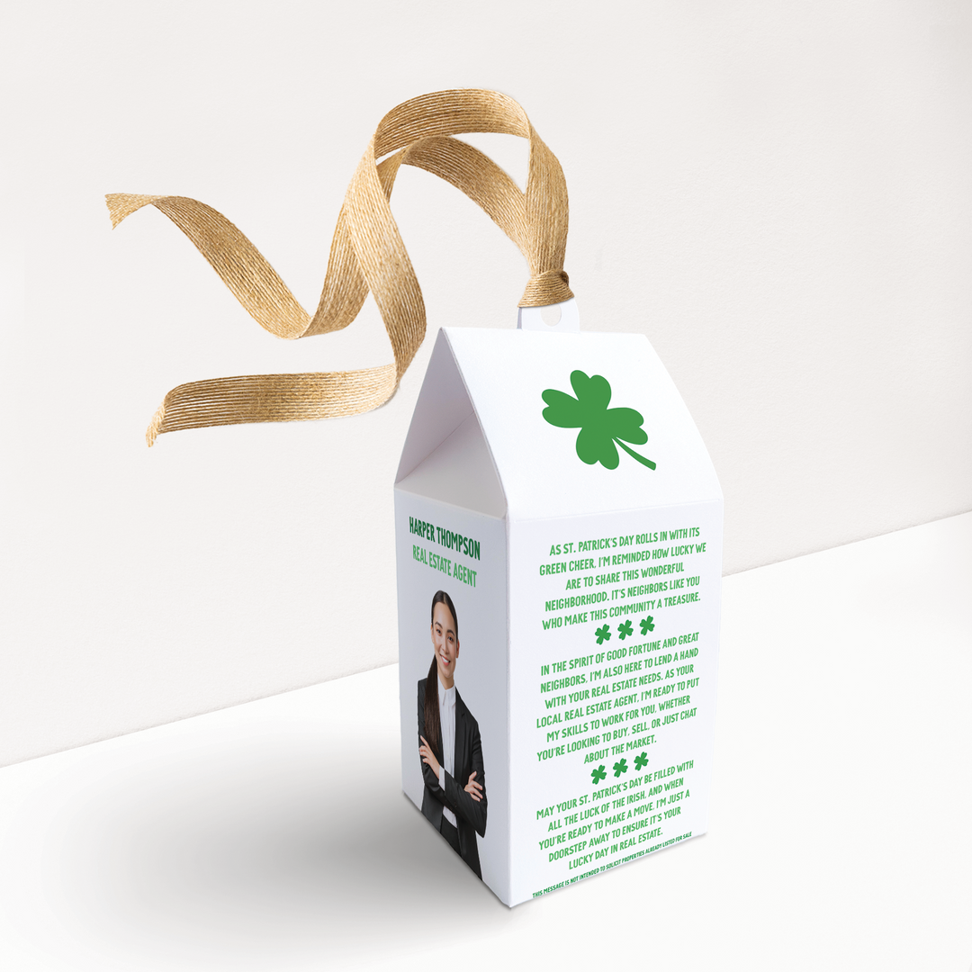 So Lucky To Be Your Neighbor St. Patrick's Day Pop By Box | Real Estate | 41-BX1 Holiday Pop By Box Market Dwellings