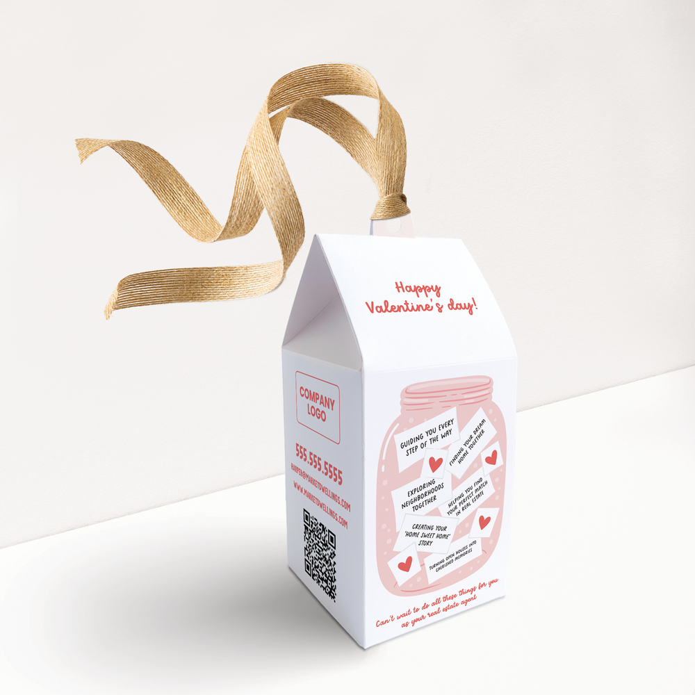 Valentine's Day Wish Jar Pop By Box | Real Estate | 28-BX1-AB Holiday Pop By Box Market Dwellings WHITE