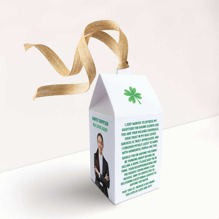 Lucky To Have You And Your Referrals St. Patrick's Day Pop By Box | Real Estate | 43-BX1-AB Holiday Pop By Box Market Dwellings