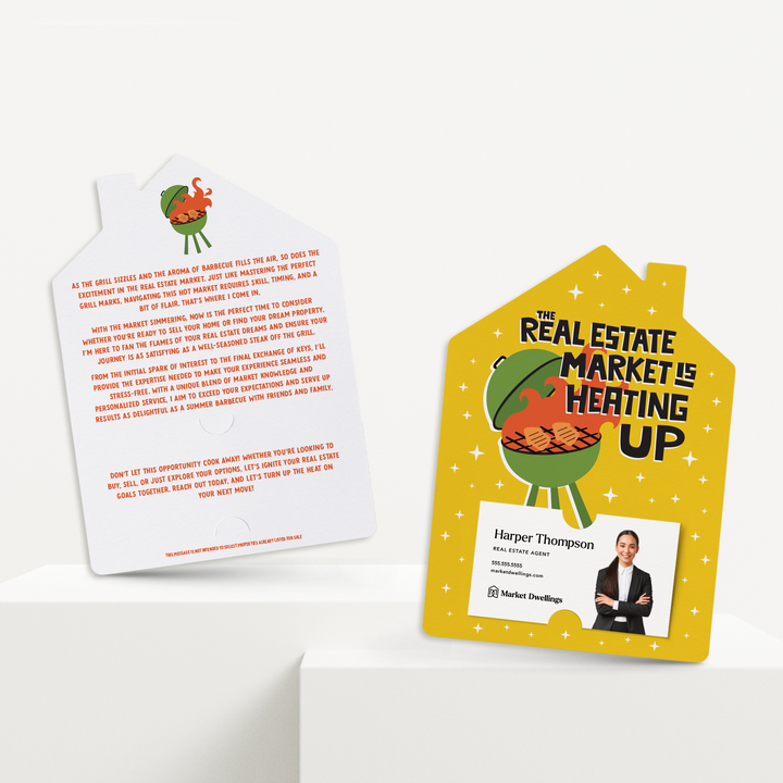 Set of The Real Estate Market Is Heating Up | Summer Mailers | Envelopes Included | M275-M001 Mailer Market Dwellings
