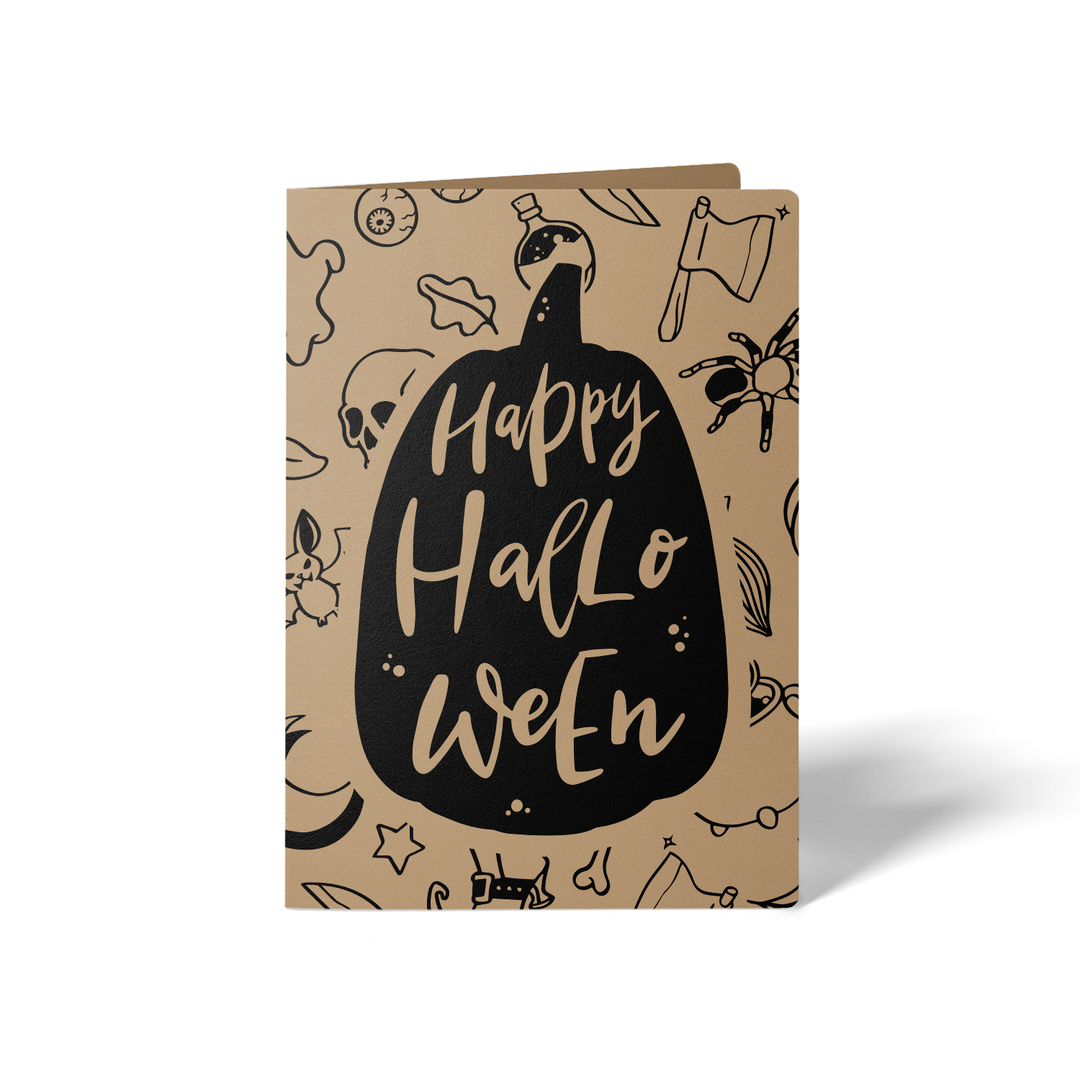 Set of Happy Halloween Greeting Cards | Envelopes Included Greeting Card Market Dwellings KRAFT