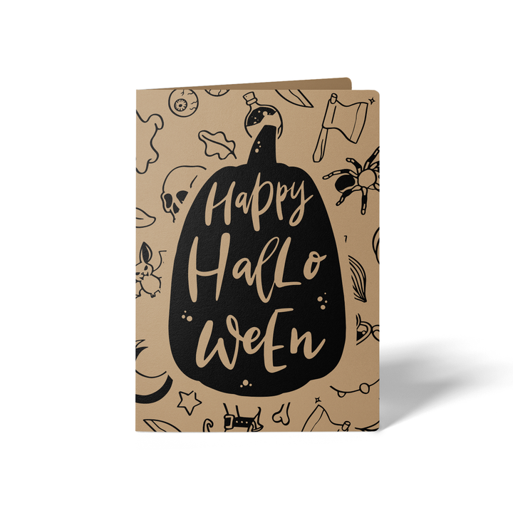 Set of Happy Halloween Greeting Cards | Envelopes Included Greeting Card Market Dwellings KRAFT