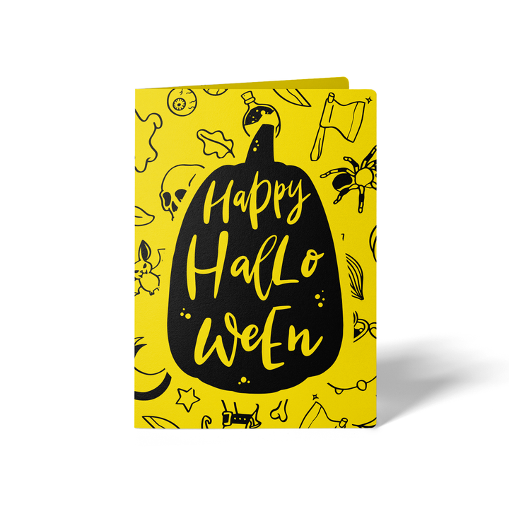 Set of Happy Halloween Greeting Cards | Envelopes Included Greeting Card Market Dwellings LEMON