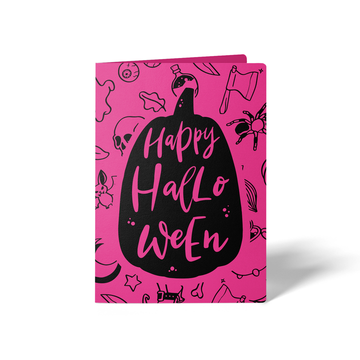 Set of Happy Halloween Greeting Cards | Envelopes Included