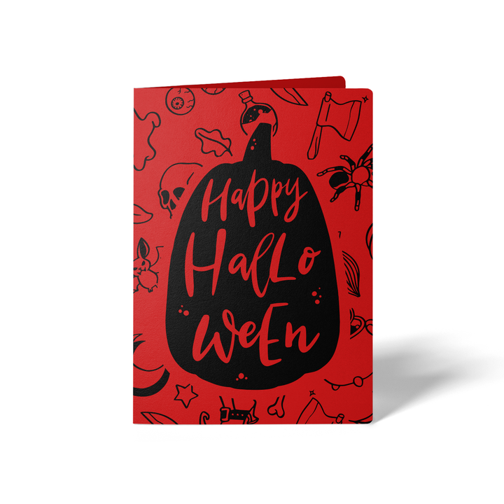 Set of Happy Halloween Greeting Cards | Envelopes Included