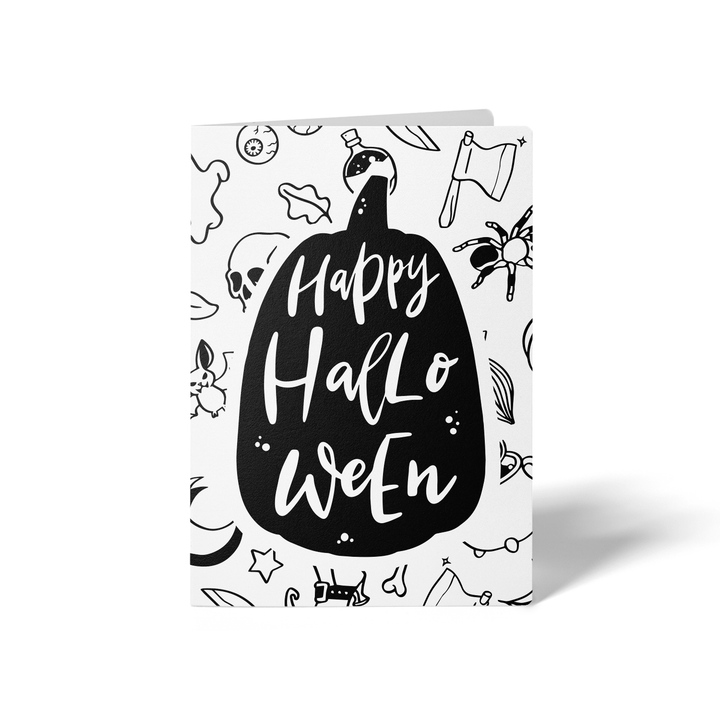 Set of Happy Halloween Greeting Cards | Envelopes Included