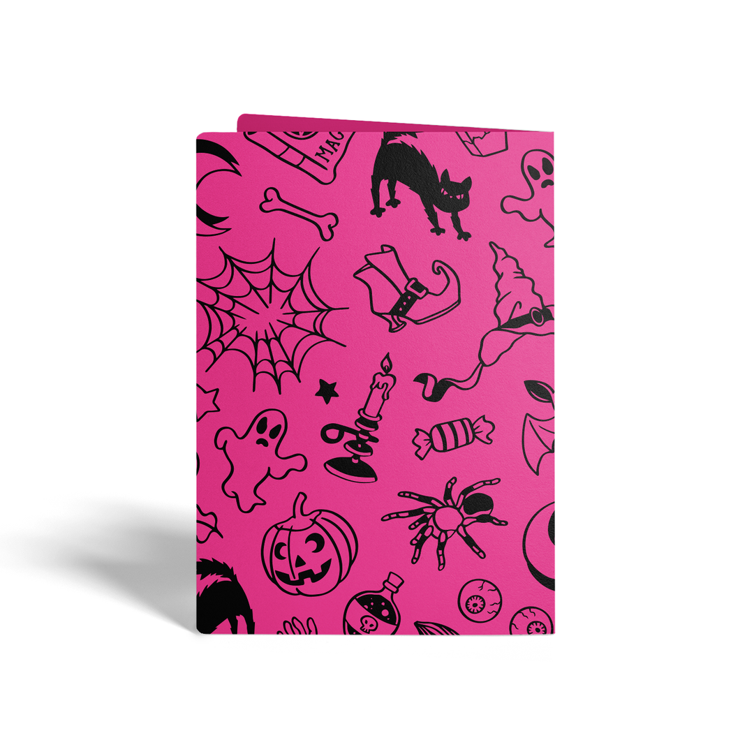 Set of Happy Halloween Greeting Cards | Envelopes Included