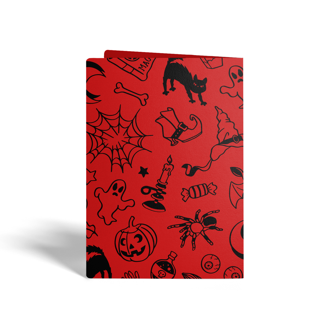 Set of Happy Halloween Greeting Cards | Envelopes Included