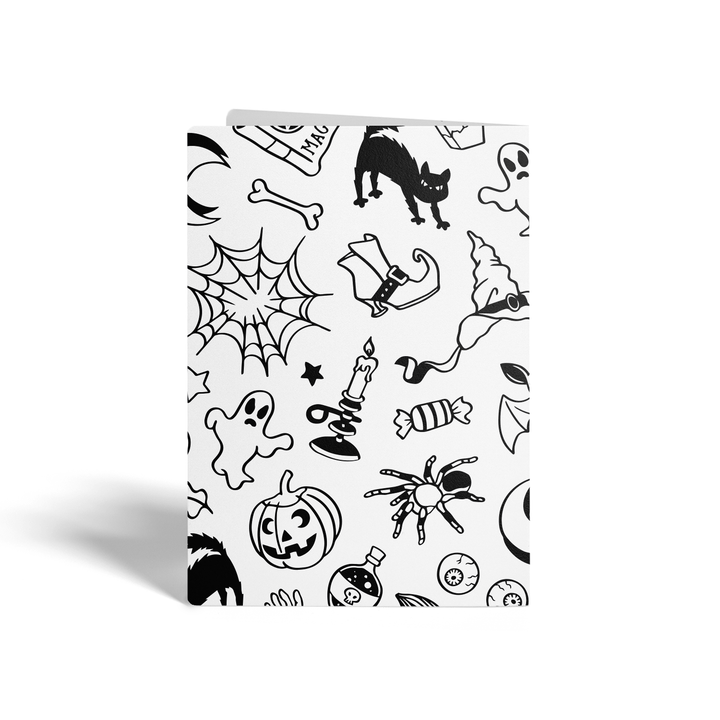 Set of Happy Halloween Greeting Cards | Envelopes Included