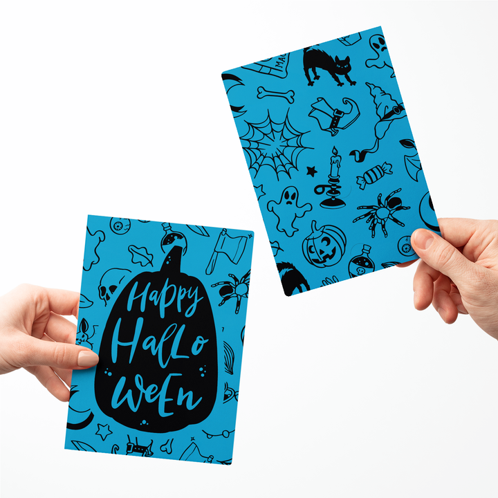 Set of Happy Halloween Greeting Cards | Envelopes Included Greeting Card Market Dwellings