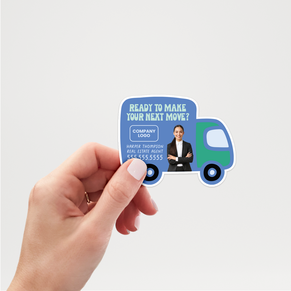 Custom Die Cut Real Estate Stickers | DSS-01 Die Cut Stickers Market Dwellings