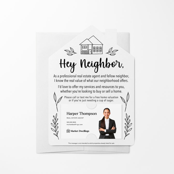 Set of Hey Neighbor Real Estate Mailers | Envelopes Included  | M1-M001