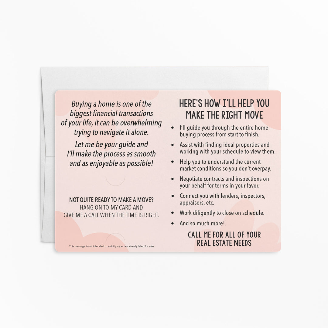 Set of "Let Me Help You Find Your Next Home" Mailers | Envelopes Included | M10-M003 Mailer Market Dwellings