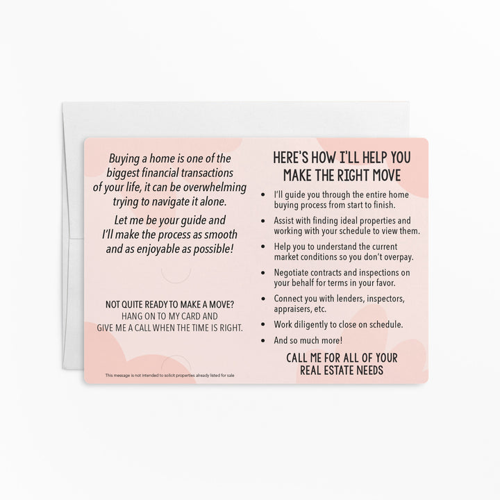 Set of "Let Me Help You Find Your Next Home" Mailers | Envelopes Included | M10-M003 Mailer Market Dwellings