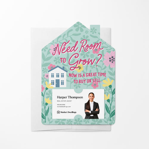 Need Room To Grow? Now Is A Great Time To Buy Or Sell. | Real Estate Mailers with Envelopes Mailer Market Dwellings