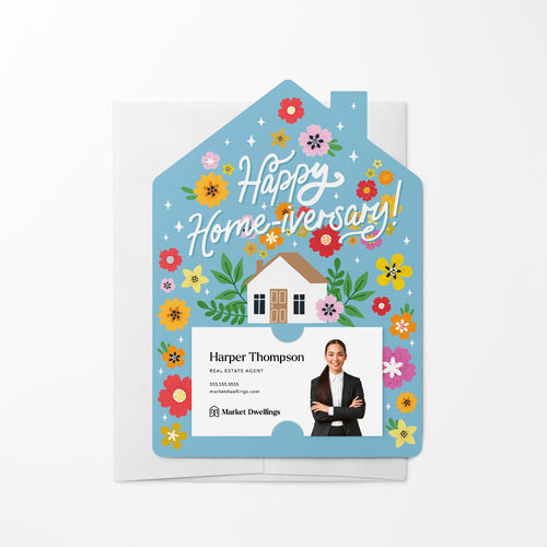 Happy Home-iversary! | Real Estate & Mortgage Mailers with Envelopes Mailer Market Dwellings