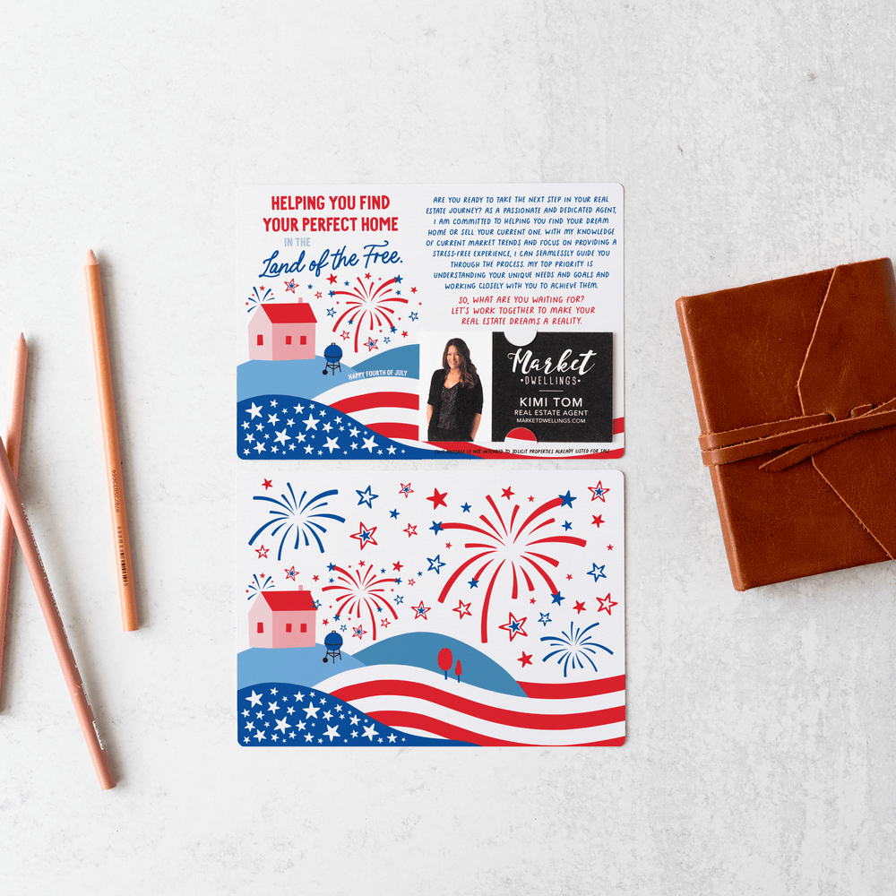 Set of Helping You Find Your Perfect Home | 4th Of July Mailers | Envelopes Included | M133-M003 Mailer Market Dwellings   