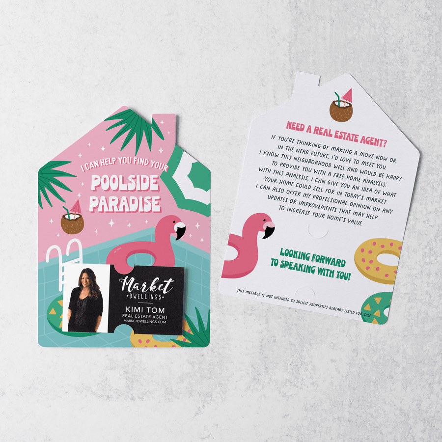 Set of I can help you find your poolside paradise | Summer Mailers | Envelopes Included | M146-M001 Mailer Market Dwellings   