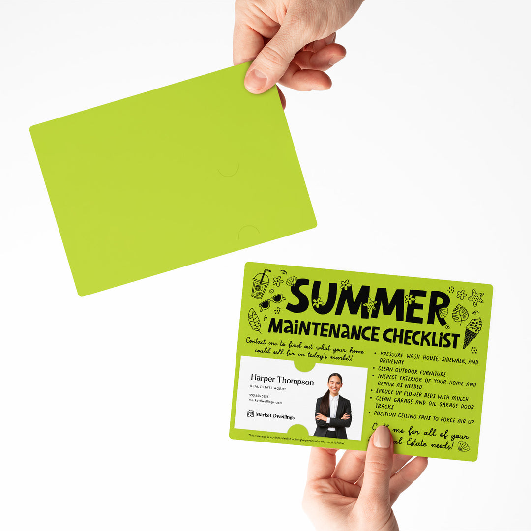 Set of "Hello Summer Maintenance Checklist" Mailers | Envelopes Included | M15-M004 Mailer Market Dwellings