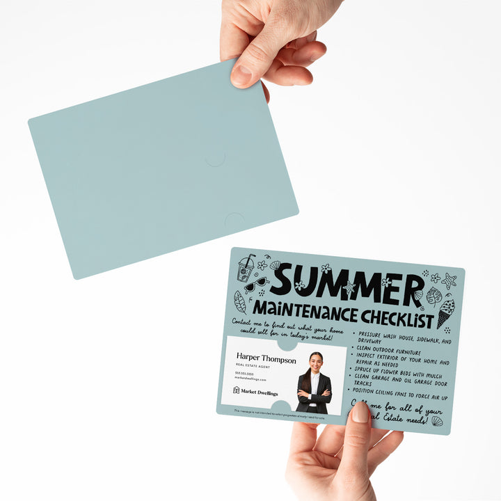 Set of "Hello Summer Maintenance Checklist" Mailers | Envelopes Included | M15-M004 Mailer Market Dwellings
