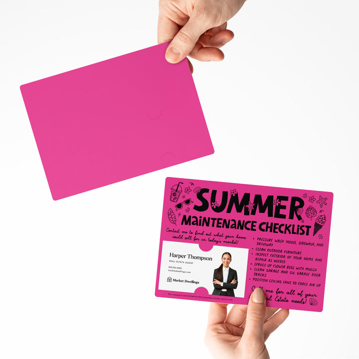 Set of "Hello Summer Maintenance Checklist" Mailers | Envelopes Included | M15-M004 Mailer Market Dwellings