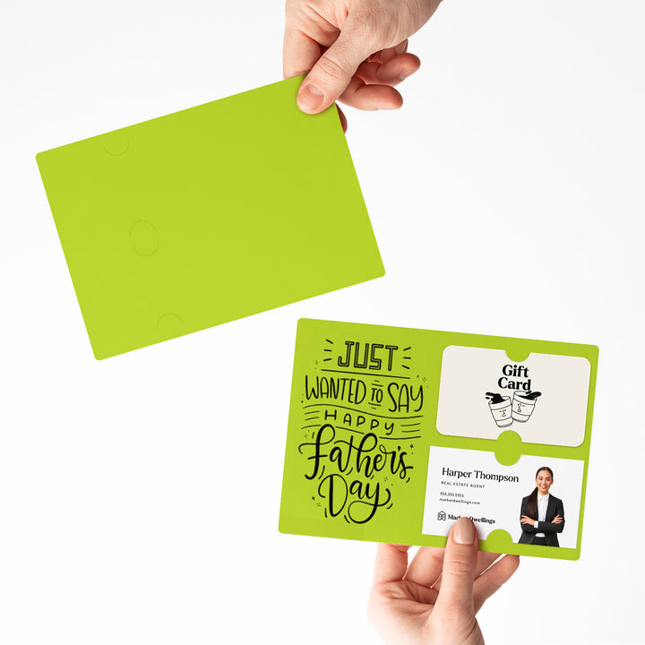 Set of "Just Wanted to Say Happy Father's Day" Gift Card & Business Card Holder Mailer | Envelopes Included | M15-M008 Mailer Market Dwellings