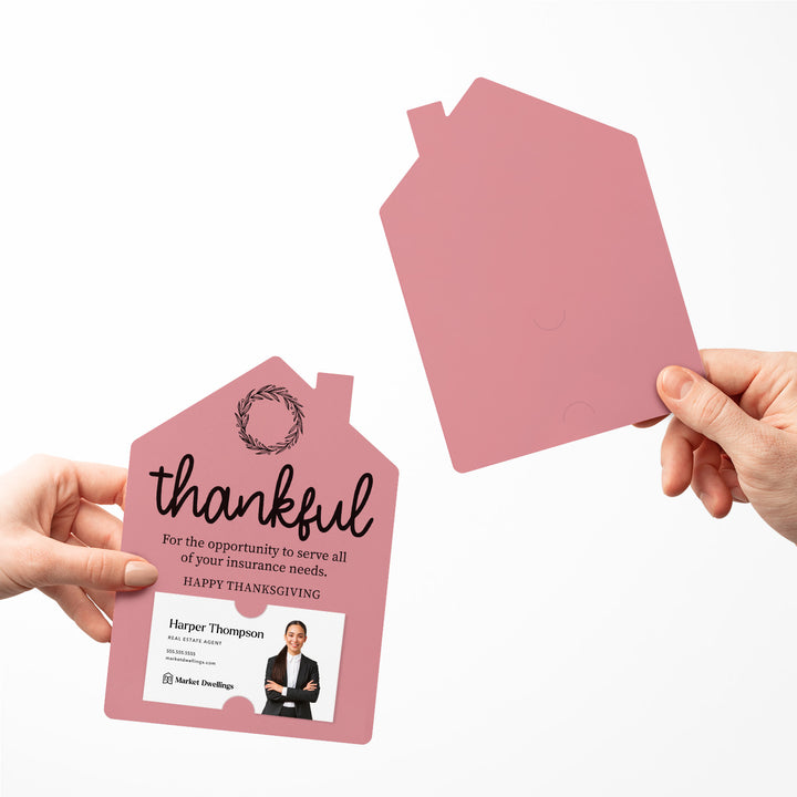 Set of Thankful Insurance Thanksgiving Mailer | Envelopes Included | M18-M001 Mailer Market Dwellings