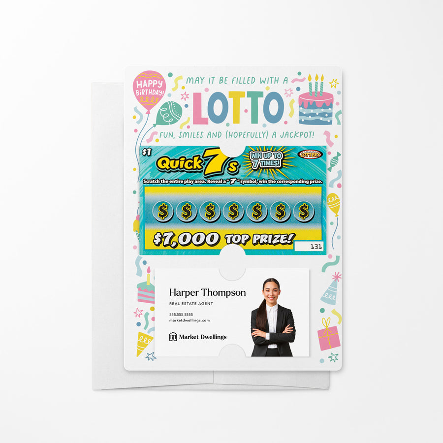 Set of Happy Birthday Lotto Mailers | Envelopes Included Mailer Market Dwellings