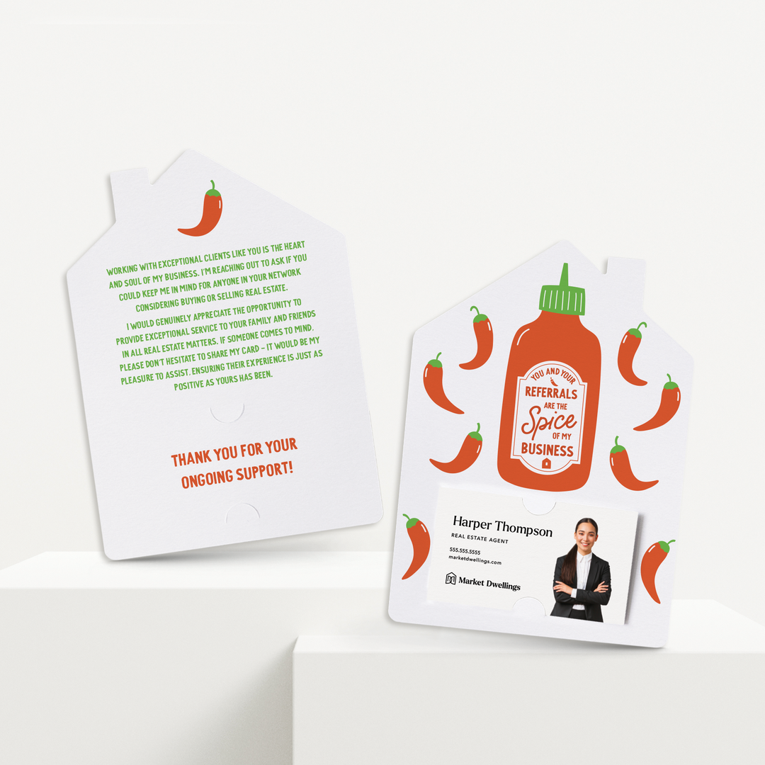 Set of You and Your Referrals are the Spice of my Business | Mailers | Envelopes Included | M242-M001 Mailer Market Dwellings