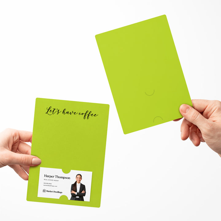Set of Let's Have Coffee Notecards | Envelopes Included Notecards Market Dwellings