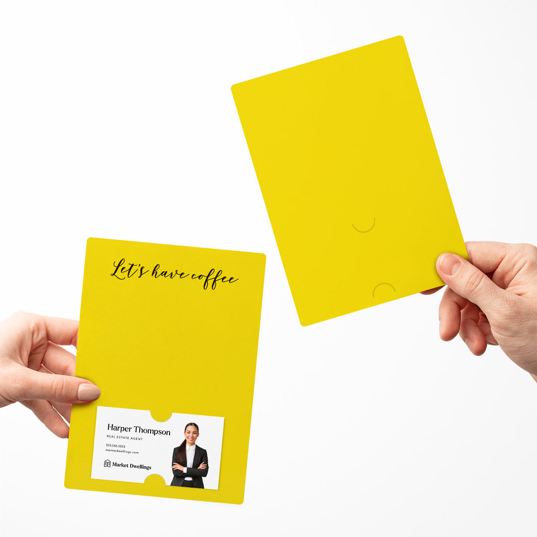 Set of Let's Have Coffee Notecards | Envelopes Included Notecards Market Dwellings